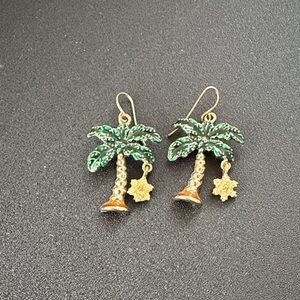 Palm Tree Dangle Earrings